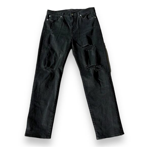 Hudson Zoeey High Rise Ankle Straight Leg Black Jeans - Picture 2 of 6